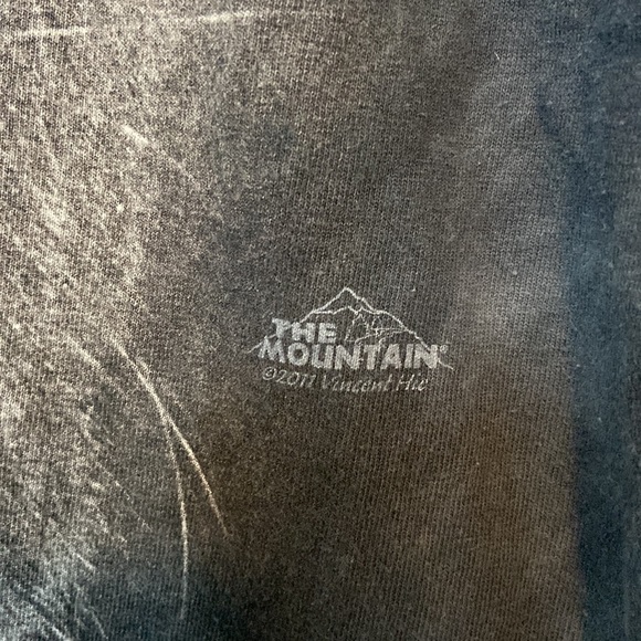 The Mountain Full Face Black Lab Tie Dye Gray Tee USA Made 2011 Dog XXL - Picture 2 of 6